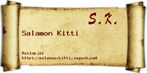 Salamon Kitti névjegykártya